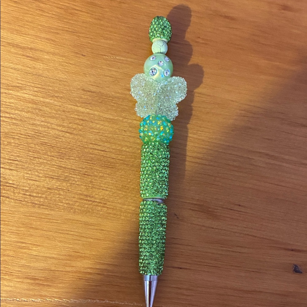 Green Beaded Pen